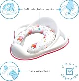 Peppa Pig Soft Padded Toilet Seat White Pink Portable Detachable Cushion view 2