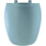 Bemis 1240200024 Eljer Emblem Plastic Round Toilet Seat, Twilight Blue