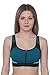 Champion Women's High Support Zippered Sports Bra, Sky Blue-Black/2X-Large