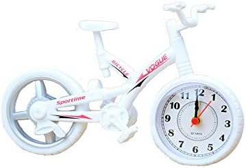ROOVON Children Alarm Clock Bycicle Model Sport Electronic Clock as Gift to Kids,White