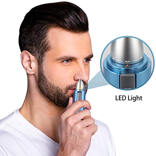 Easy4U Ear and Nose Hair Trimmer Clippers for Men & Women, Professional USB Rechargeable Eyebrow Facial Ear Hair Trimmer Painless Nose Hair Remover Waterproof with Dual Edge Blades