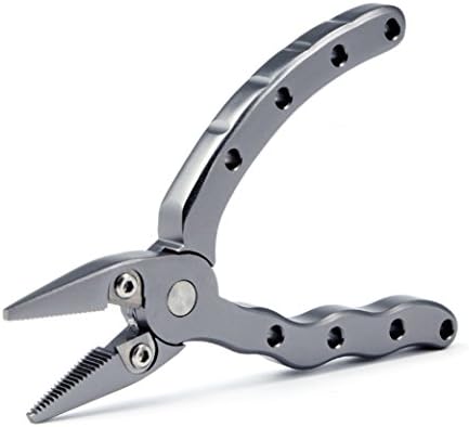 CrazyShark Aluminum Fishing Pliers Hook Remover with Sheath and Lanyard