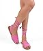 ROF Women's Fashion Lace Up Wrap Around Pointed Toe Flat With Ankle Strap Tie Up Gladiator Sandals