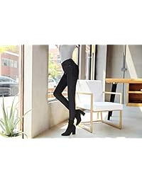 Las damaes de invierno Espesar alta cintura adelgazamiento Fit Stretch Skinny Jeans Pantalones