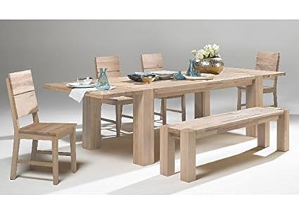 Sitzgruppe Gent Wildeiche massiv Sonoma Eiche Holz Massivholz: Amazon