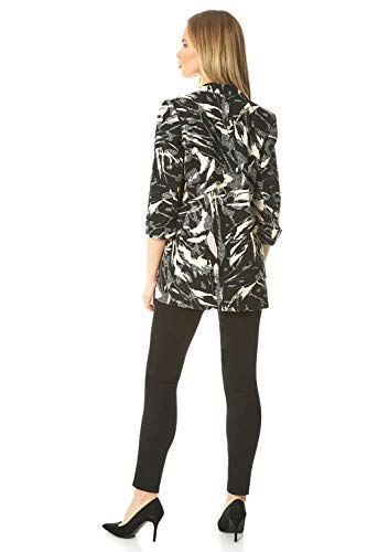 41a8N2uBHTL Roman Originals - Chaqueta de manga 3/4 para mujer, elegante, informal, para uso diario, holgado, largo de borde a borde… Roman Originals - Chaqueta de manga 3/4 para mujer, elegante, informal, para uso diario, holgado, largo de borde a borde… - Imagen 4