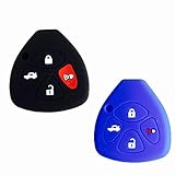 2pcs Silicone Key Jacket Key Case 4BTs Remote Fob Skin Silicone Cover Key Case Holder BAG for TOYOTA Camry Avalon Matrix Corolla 2013 TOYOTA Land Cruiser