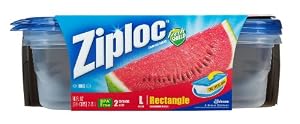Image of Ziploc Container, Large Rectangle, 2 Count