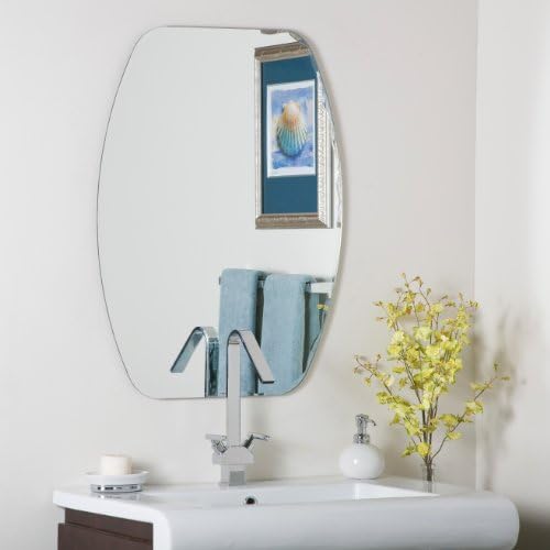 Decor Wonderland Frameless Oval Beveled Mirror