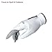 Men's Compression-Fit Stable-Grip Genuine Cabretta Leather Golf Glove, Super Soft, Flexible, Wear Resistant and Comfortable, White (L, Left Hand)