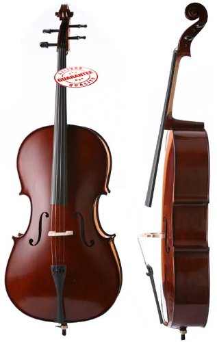 D'Luca Meister Handmade Ebony Fitted Cello with Hard Case 1/2