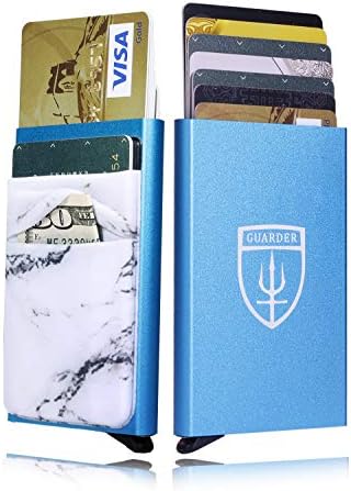Minimalist Slim Wallet RFID Credit Card Holder Front Pocket Card Protector Metal Aluminum Pop Up wallet Up to Hold 7 Cards