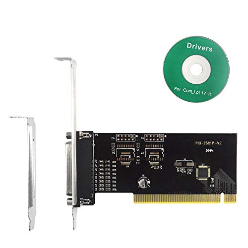 GODSHARK PCI to DB25 LPT Parallel Port Expansion Card with Low Profile Bracket, PCI Parallel Port Converter Adapter Controller for Desktop PC Printer