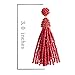 NLCAC Women's Beaded tassel earrings Long Fringe Drop Earrings Dangle 6 Colors (wine-red)