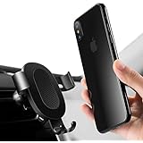 Phone Holder for Car, Humixx One-hand Operate Air Vent Mount Car Phone Holder for iPhone X / 8 / 8 Plus / 7 / 7 Plus, Samsung Galaxy S8 / S8+, LG(Black) [Wing Series]