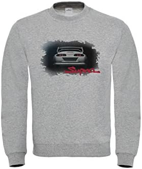 Legendary JDM Hero Weiß Toyota Supra Fan Artwork Pullover Sweatshirt - Ring Spun Cotton Sweatshirt - Soft and Warm Inside - DTG Printed