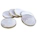 GoCraft Mothers Day Gifts Marble Gold Edged Coasters | Handcrafted White Marble Coasters with Gold Finish on Edges for your Drinks, Beverages & Wine/Bar Glasses (Set of 4)