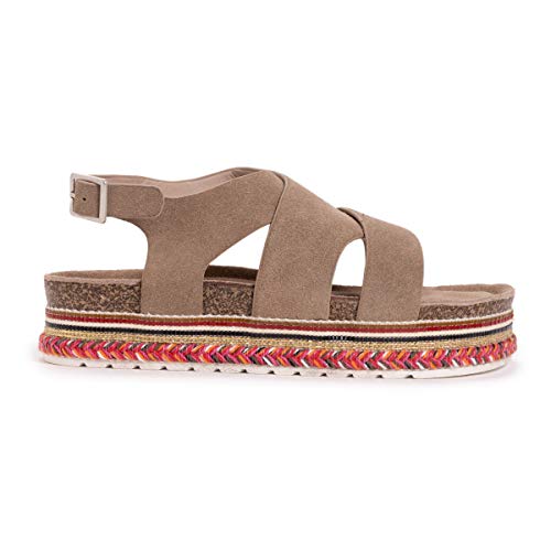 MUK LUKS Women's Beach Bingo Sandal-Tan Wedge - Choose SZ/color | eBay