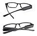 Unisex Black Full Frame LED Reading Glasses Hands Free Illumination Readers Glasses Presbyopia Lighted Magnifying Spectacle Anti-fatigue Presbyopic Eye Glasses Eyewear Night Book Reading +3.00