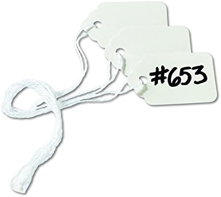 Avery White Marking Tags, Strung, 1.5 x 0.3-Inches, Pack of 1000 (12205)