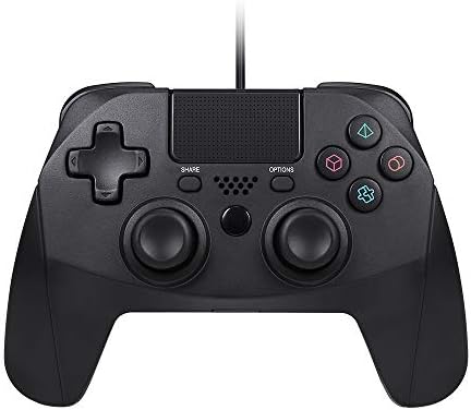 Jevogh PS4 Controller, GR67 Wired Controller for PlayStation 4 / PC, DualShock 4 Gamepad 3D Joystick with Touch Pad RGB Light Bar, with 2m Long USB Cable (Third-Party Made)