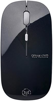 2.4GHz Wireless Mouse, URCO Super Quiet Ergonomics Rechargeable Optical Wireless Mouse for Coumputer and Smart TV(Bright Black)