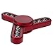 Tri Hand Spinner Aluminum Alloy Fidget Spinner Official Press Reducer Toy EDC ADD ADHD Focus Finger Playing Top Spinning Toys Killing Time, Last 3-5 Mins (Red)