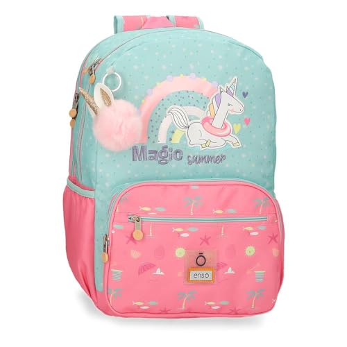 Enso Magic Summer Schulrucksack, anpassbar an Kinderwagen, Mehrfarbig, 32 x 42 x 15 cm, Polyester, 20,16 l, bunt, Schulrucksack, anpassbar an Trolley