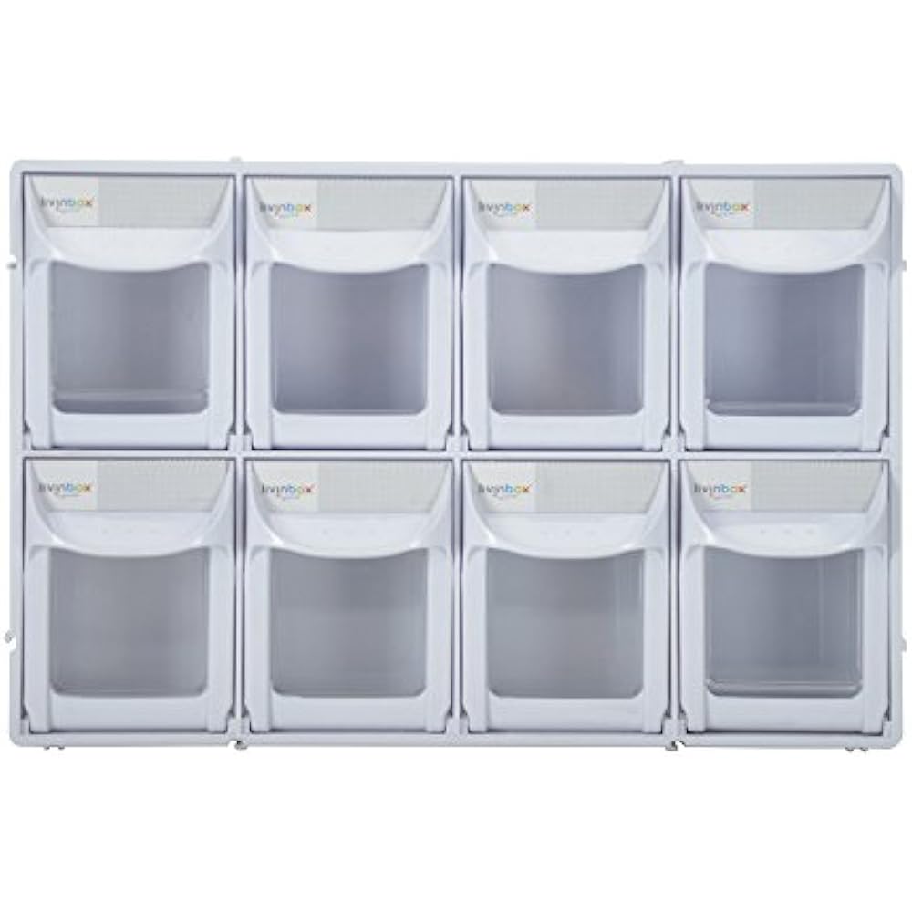 Livinbox 12" Tip Out Bin System With 8 Drawers Stackable Hardware Organizer eBay
