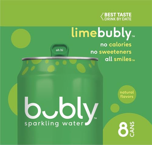 BUBLY SPARKLING WATER, THE SUPER MARIO GALAXY MOVIE LIME, ZERO SUGAR & ZERO CALORIES, 12 FL OZ CANS (PACK OF 8), PACKAGING MAY VARY