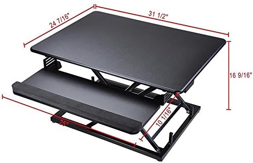 Triprel Inc Home Office Electric Height Adjustable Computer Desk Sit Stand Tabletop Desktop Converter