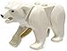 LEGO Animal Minifigure Husky Artic White Polar Bear Black Eyes - Nose (Aprox. 2