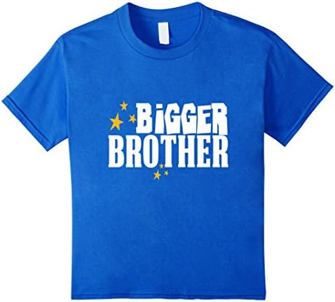 unisex-child Bigger Brother Shirt Family Tribe Matching Son Boys Kids 8 Royal Blue