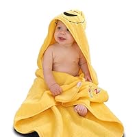 Cute Heart Emoji Hooded Towel for Kids, Baby Towel, Toddler Towel 100% Cotton, 34" x 34" Hudz Kidz