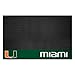 FANMATS NCAA University of Miami Hurricanes Vinyl Grill Mat , Black , 26