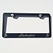 Matte Black Laser Engraved Lamborghini Stainless Steel USA License Plate Frame With Engraved Steel Logo Screw Cap Combo 12.25" x 6.5"