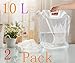 20L/(2x10L)5 Gallon Capacity Foldable Portable Water Carrier Bag -Food Grade PVC -Outdoor Collapsible Transparent Drinking Water Bag Car Water Carrier Container for Camping/Climbing/Picnic/Survival