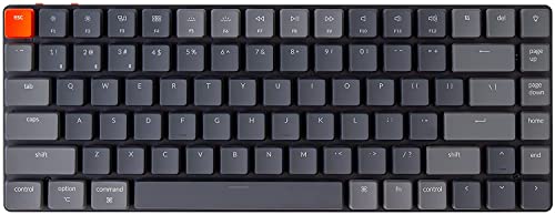 Keychron K3 Ultra-Slim 75% Layout RGB Backlit Wireless Bluetooth/Wired USB Mechanical Keyboard, Hot-Swappable Low-Profile Keychron Optical Brown Switch 84-Key Gaming Keyboard for Mac Windows-Version 2
