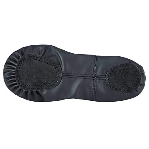 Dynadans PU Leather Ballet Shoes/Ballet Slippers/Dance Shoes (Toddler/Little/Big Kid/Women)-Black-4M Big Kid - Thumbnail 4