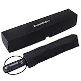 AmbrellaOK Windproof Umbrella, Automatic Rain Umbrella with 10 Ribs Folding Compact Travel Umbrella Lightweight for Men and Women