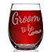 Shop4Ever Groom To Be Laser Engraved Stemless Wine Glass