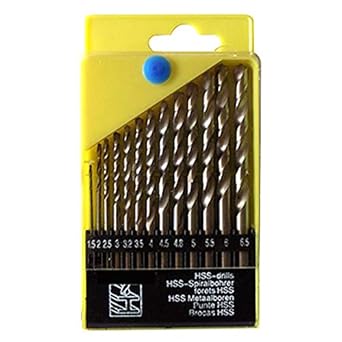 DeoDap High-Speed Drill Bits for Wood, Malleable Iron, Aluminium, Plastic - Set of 13 Pieces