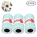 Teepao Self-Adhesive Thermal Paper Rolls 57 x 30mm - Sticker Thermal Paper for Paperang Mini Photo Printer - 3 Thermal Paper - for Fun, Study, Work - Small Size, for Mini Printer