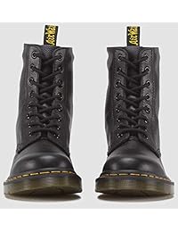 Dr. Martens - Botas de combate de piel pascal para mujer