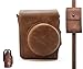 HelloHelio Instax Mini 90 Leatherette Compact Camera Case with Pocket Strap for Fujifilm Instax Mini 90 Neo Instant Film Retro Classic Cameras [2018 New Version](Brown)