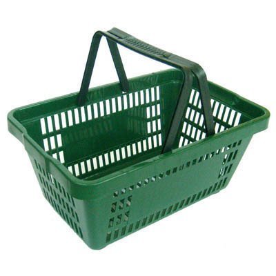 Cesta de Mercearia 13 L 44 x 29 x 19 cm Verde com 5