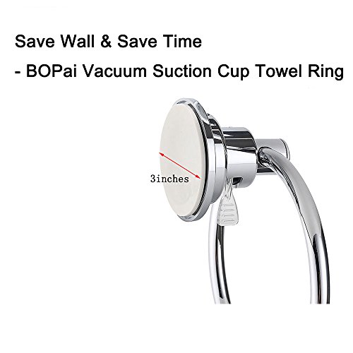 BOPai Drill Free Powerful Vacuum Suction Cup Towel Ring Shower