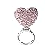 SenFai Pink Crystal Heart Magnetic Clip Holder Magnetic Eyeglass Holder Brooch Jewelry