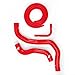 Mishimoto MMHOSE-3G-00RD Red Silicone Radiator Hose Kit for Mitsubishi Eclipse V6