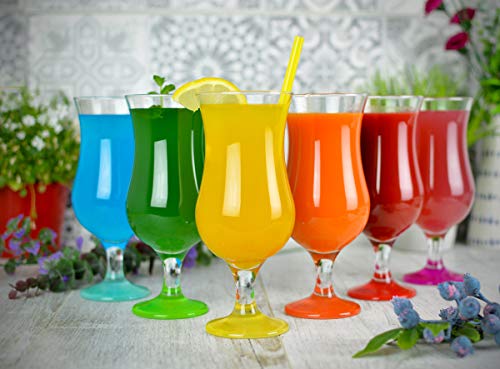 Sendez 6 Stück Cocktailgläser 480ml 9 Varianten Hurricane Longdrinkgläser Bargläser (Mix2) – Bild 4